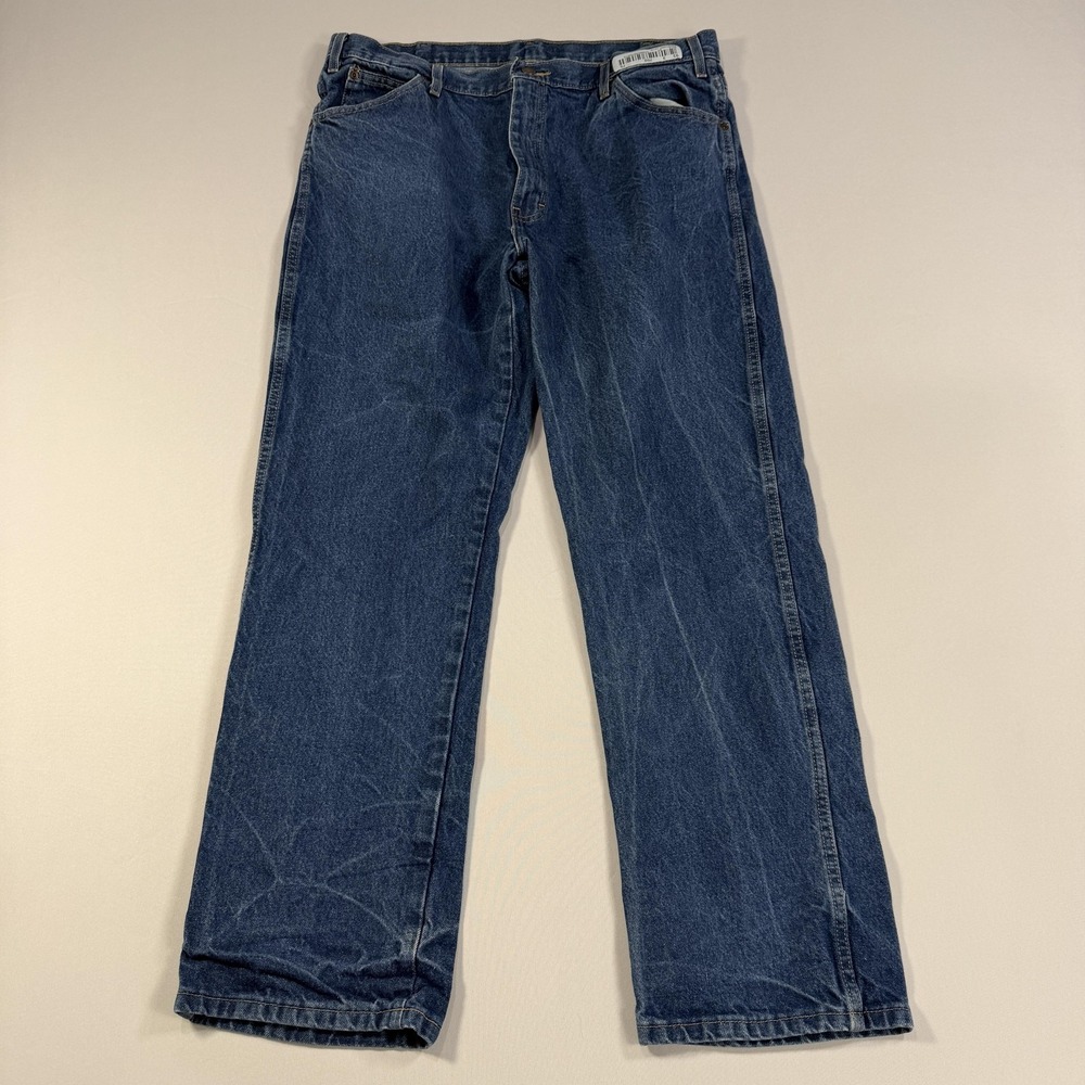 Dickies Jeans Mens 38x32 Blue Denim Straight Leg High Rise Workwear Casual